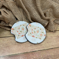 Floral Iowa Car Coasters