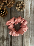 Mini Dusty Pink Satin Scrunchie