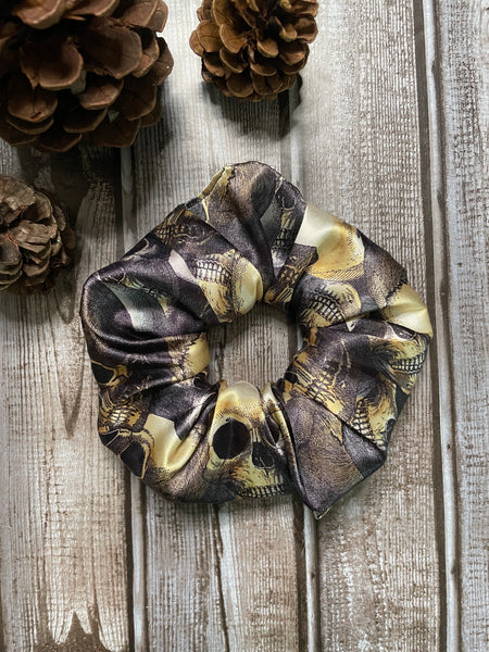 Skull Satin Scrunchie