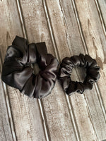 Mini Black Satin Scrunchie