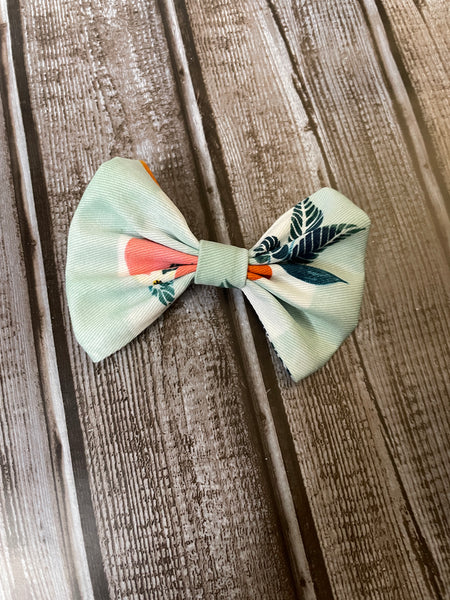 Green Peach 4 inch Bow CLEARANCE