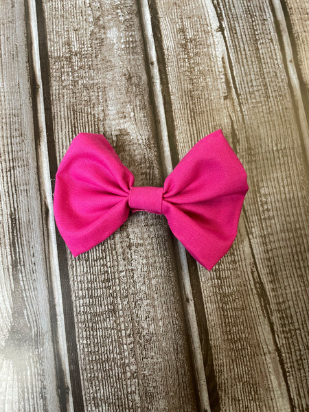 Bright Pink 4 inch Bow CLEARANCE