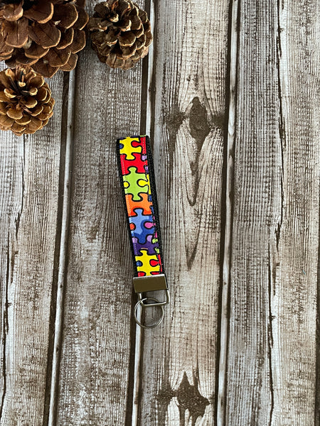 Autism Awareness Keychain Nylon CLEARANCE