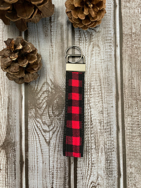 Buffalo Plaid Keychain Nylon CLEARANCE