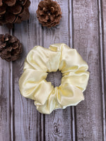 Yellow  Satin Scrunchie