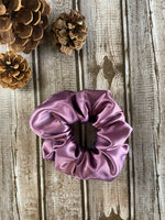 Purple Satin Scrunchie