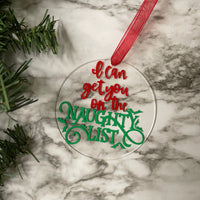 Naughty List Ornament